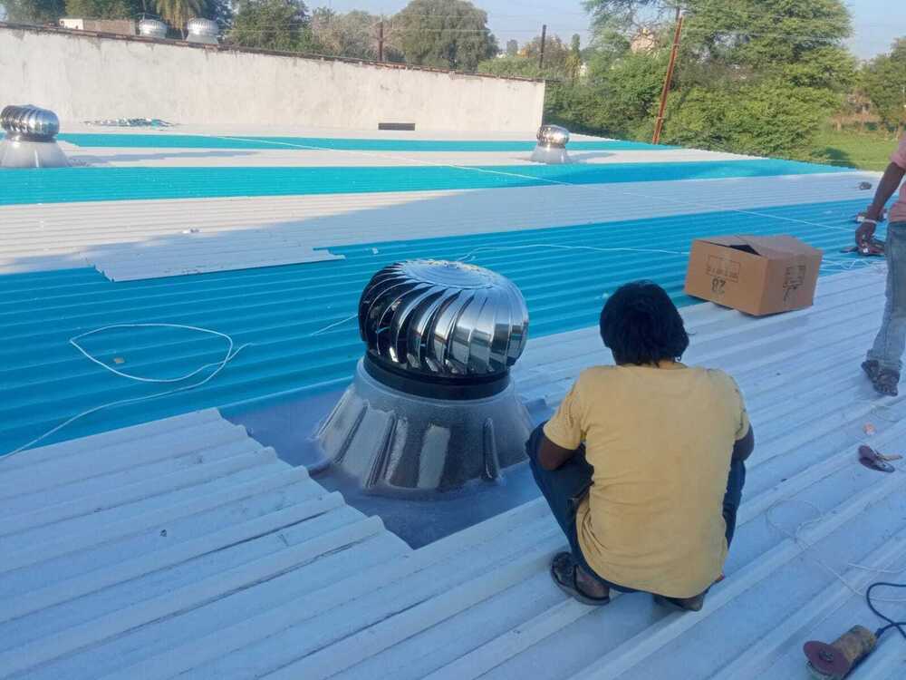 Stainless Steel Turbo Ventilator Fabrication - 18-24 Inch, Silver, 24-36 Vanes | Corrosion Resistant, Maintenance Free, Wind Driven