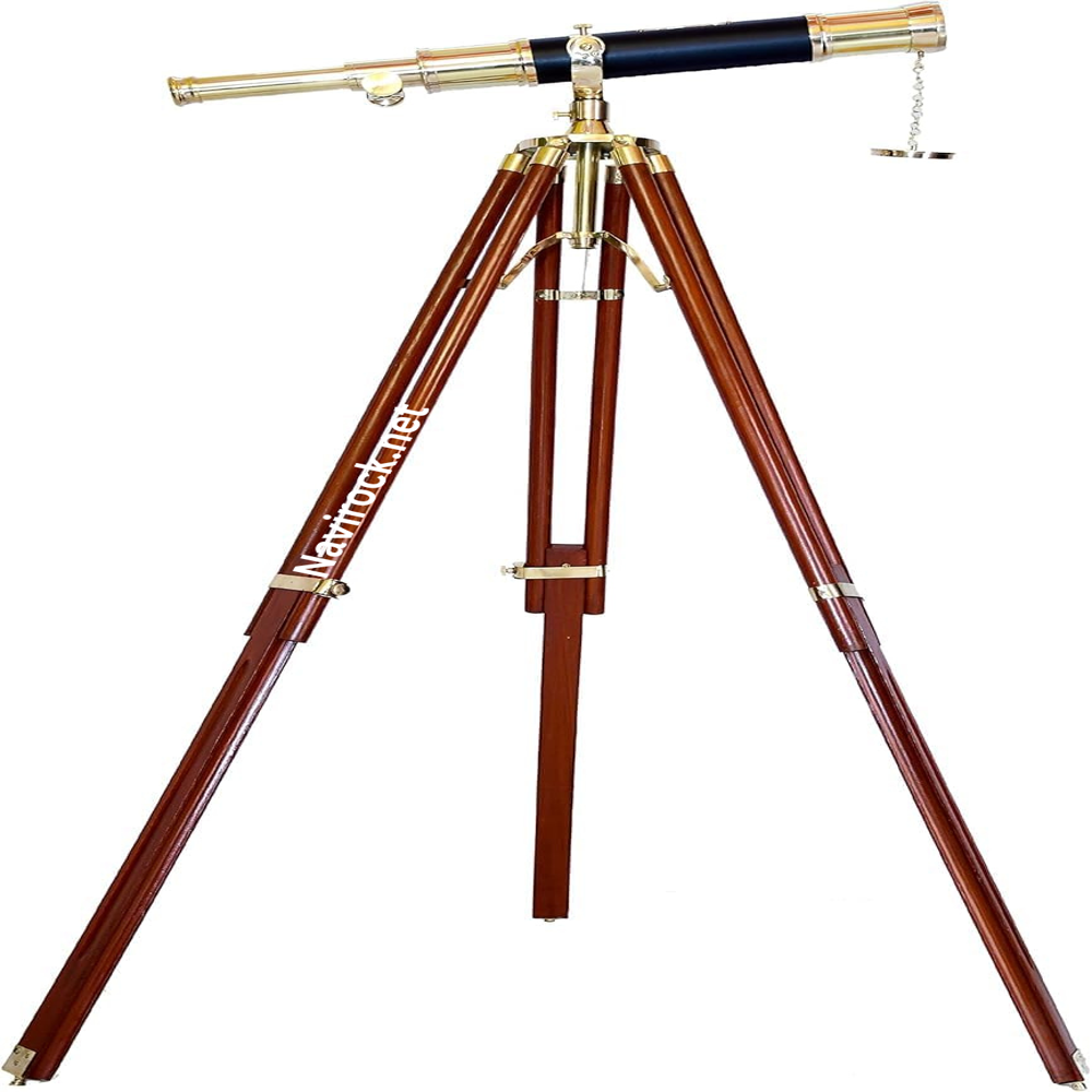 Handmade Royal Arc Brass Telescope with Adjustable Tripod 