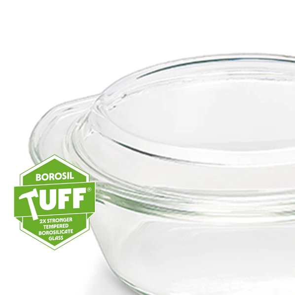 Borosil  Round Casserole Set of 3 with Lid 700ml + 1 Litre + 1.5 Litre BGFGBCAS0006