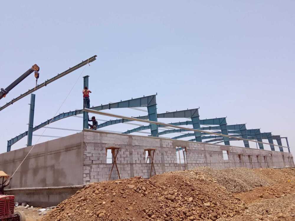 Industrial Structure Shed - Mild Steel, Up to 30 ft Height, Grey | Weatherproof, Fire Resistant, Wind Resistant 180 km/h, Custom Thickness