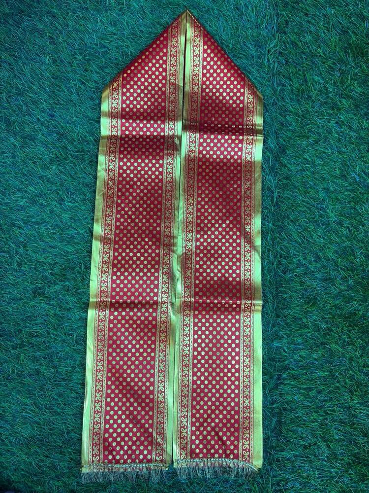 Premium Red Satin Foil Religious Patka