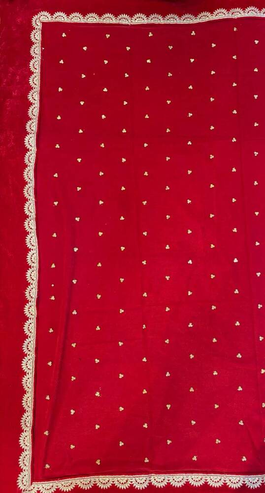 Red Bengali Bridal Veil