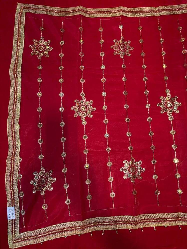 Classic Net Embroidery Bridal Dupatta