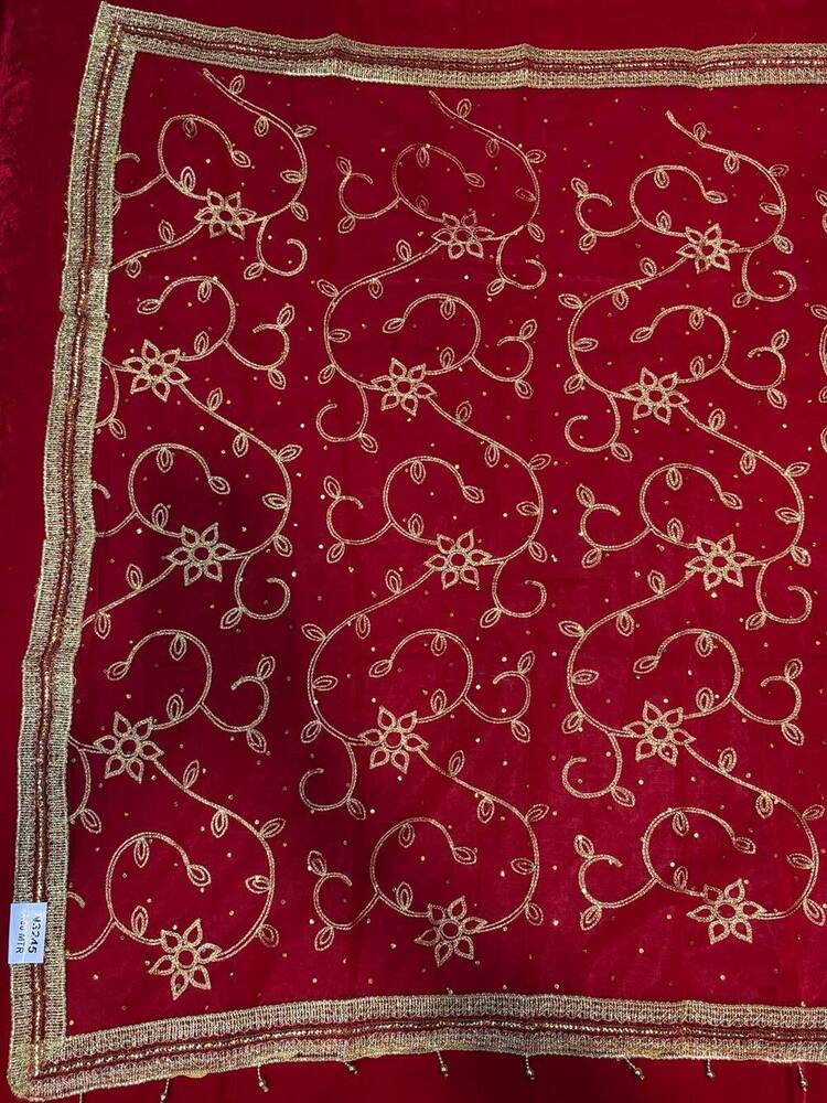 Premium Net Embroidery Bridal Dupatta