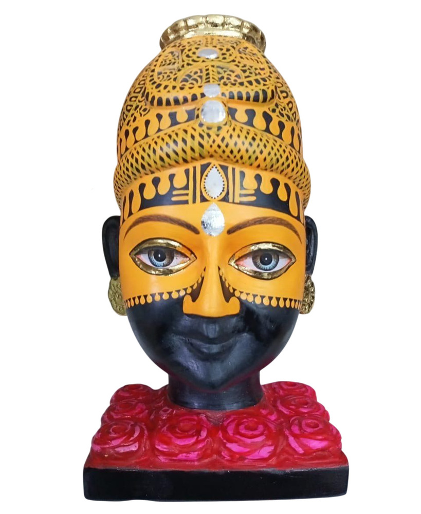 Black And Yellow Marble Shyam Baba Statue