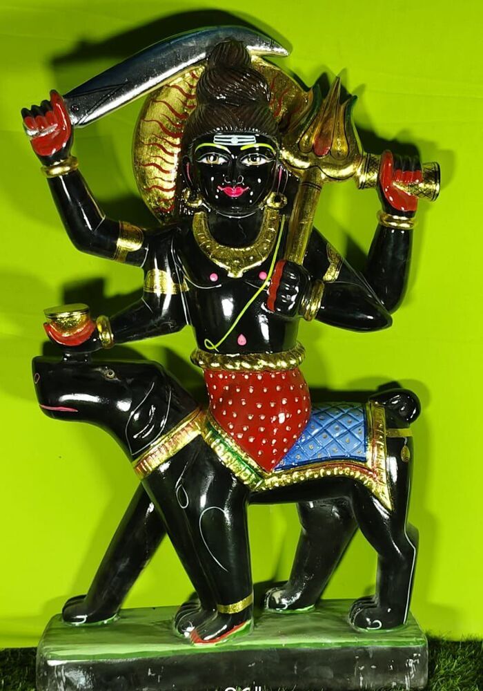 Black Marble Bhairav Ji Statue