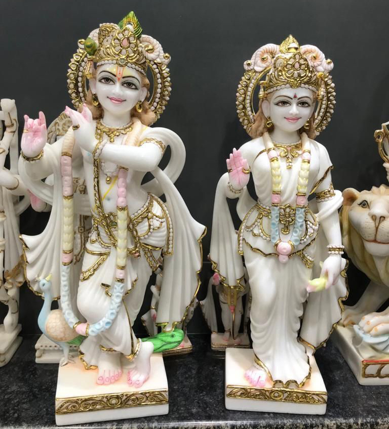 Marble Radha Krishna Statue