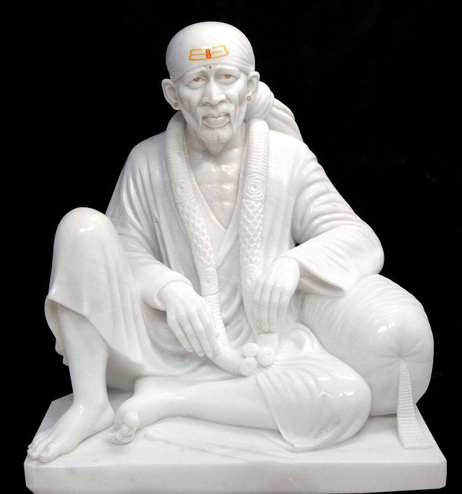 White Marble Sai Baba Statue