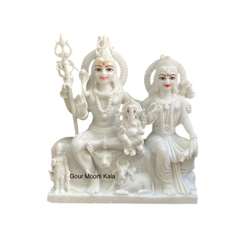 Marble Shiv Parivar Statue