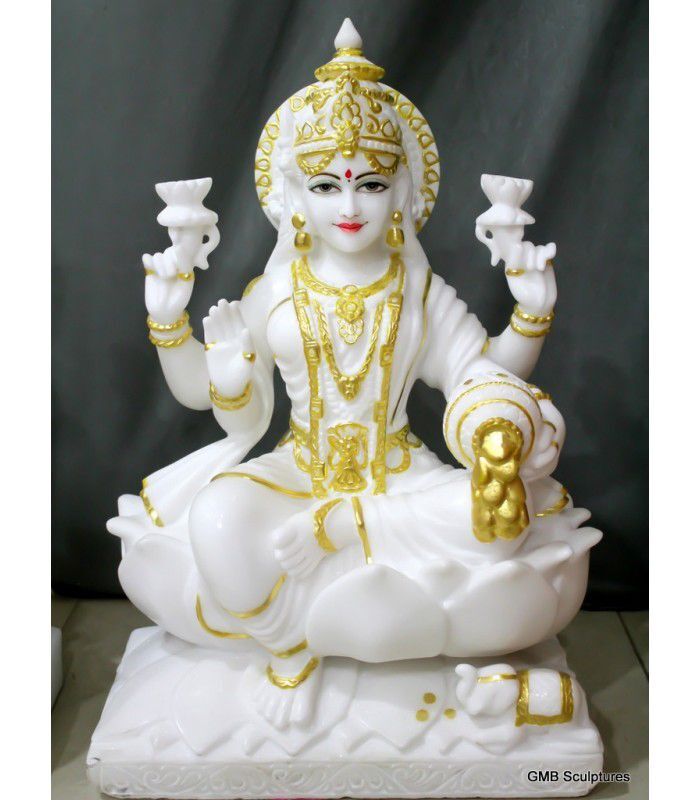 Makrana Marble Laxmi Ji Statue