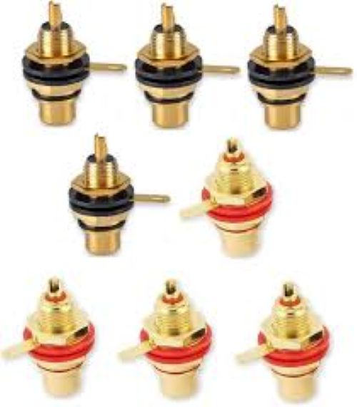Rca Socket Gold Plated Panel Mount