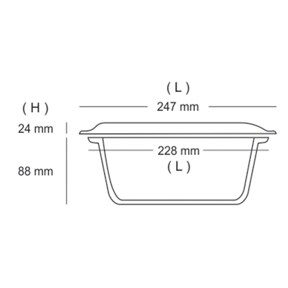 Borosil Glass Casserole Oven and Microwave Safe Serving Bowl with Glass Lid, 1.75L, Transparent IH22CA13701