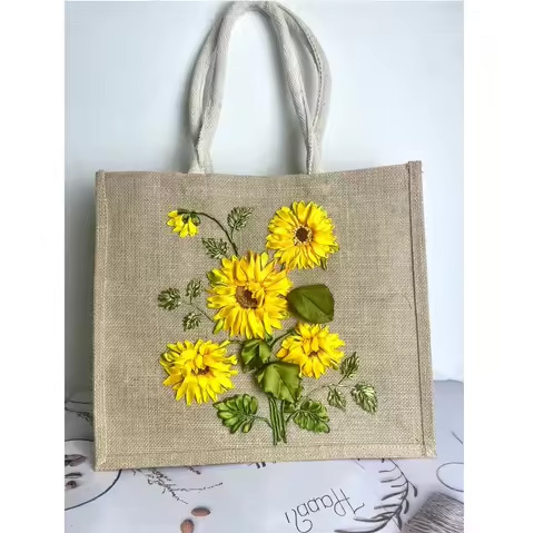 Top Demanded Eco Friendly Geometric Pattern Jute Bag for Supermarket Use Available at for Wholesale at Good Price