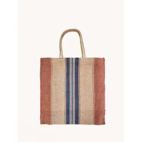 Indian Supplier Geometric Jute Bag Eco Friendly Carry Tote for Green Lifestyle Stores Available at Affordable Price