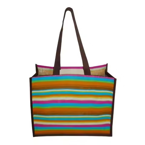 Wholesale Supply Custom Printed Geometric Pattern Jute Bag Promotional Tote for Study Materials Use Available at Good Price