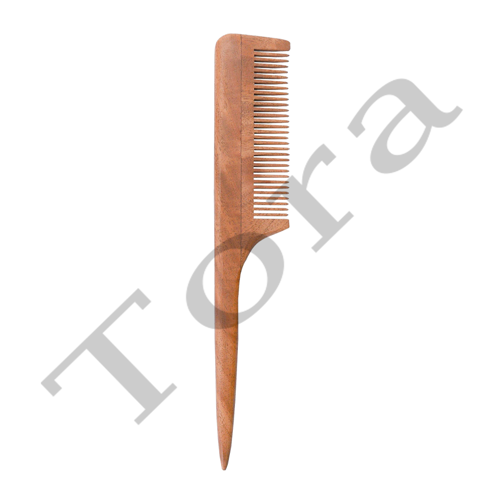 WOODEN TAIL NEEM COMB (TCNC7039)