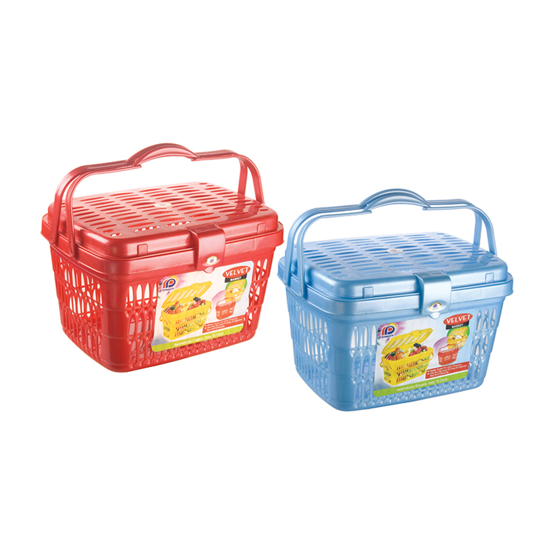 Plastic Valvet Basket With Lid