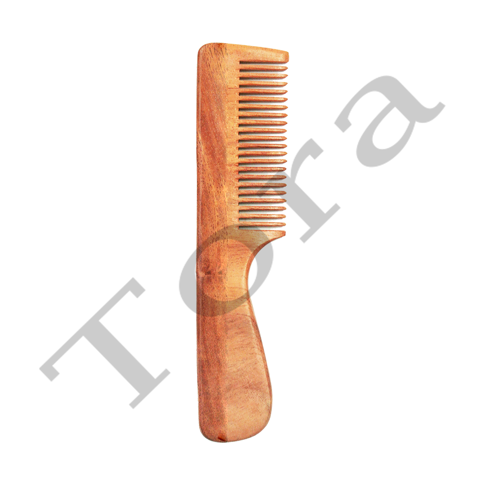 WOODEN MEDIUM NEEM COMB HANDLE (TCNC7042 )