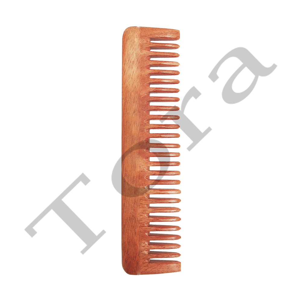 WOODEN WIDE NEEM COMB (TCNC7044)