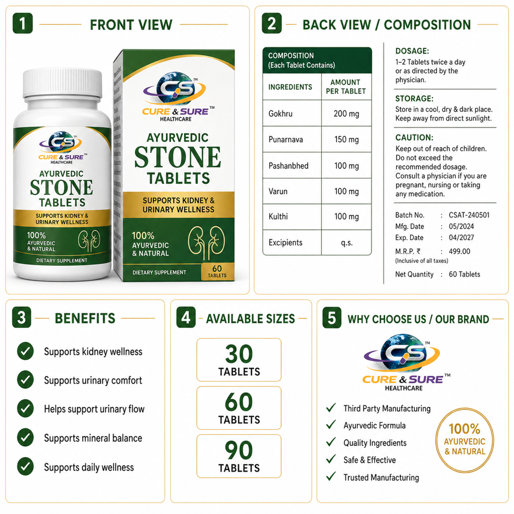 Ayurvedic Stone Tablet Third Party Manufacturing