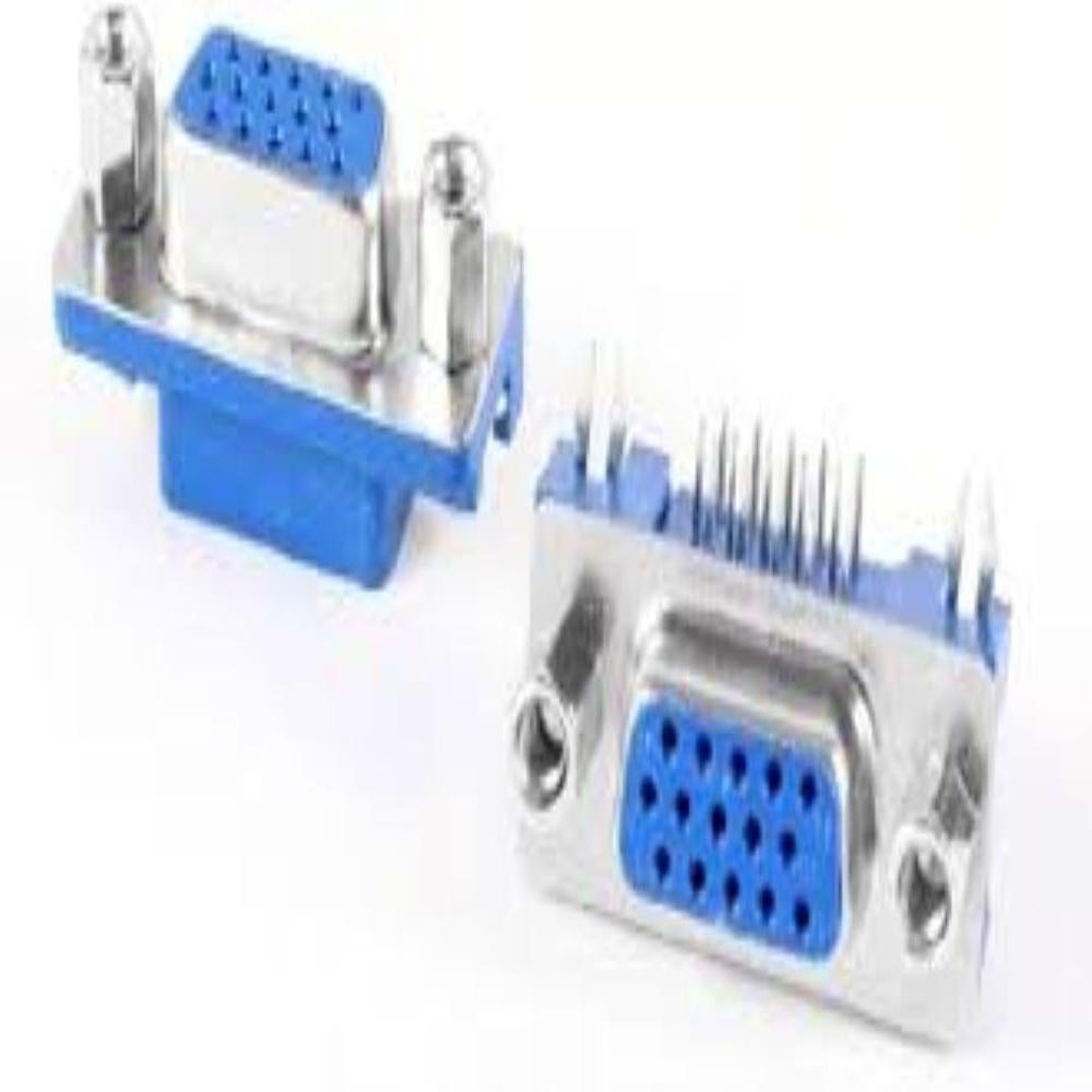 VGA Female PCB Mount Right Angle , Number of Pins: 15