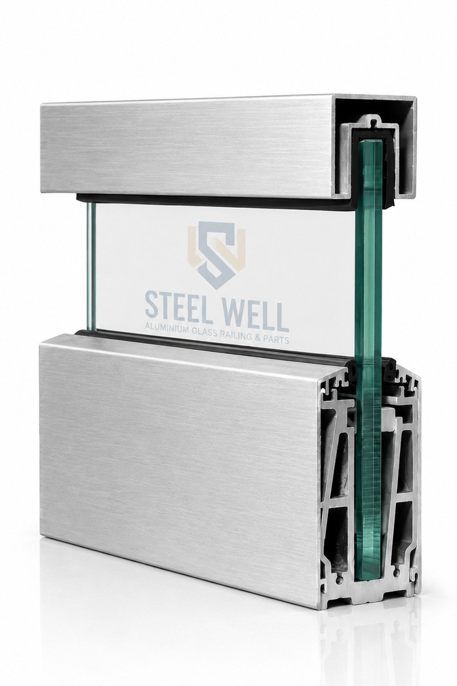 Aluminium Railing Top & Bottom Profile - Arm Length: Bracket Arm 40 Mm (Projection)
