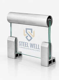 Best Alumnium Railing Manufacturer With Wooden Coating,50 Mm Round Pipe With L Brackets - Finishing: Mill Finished