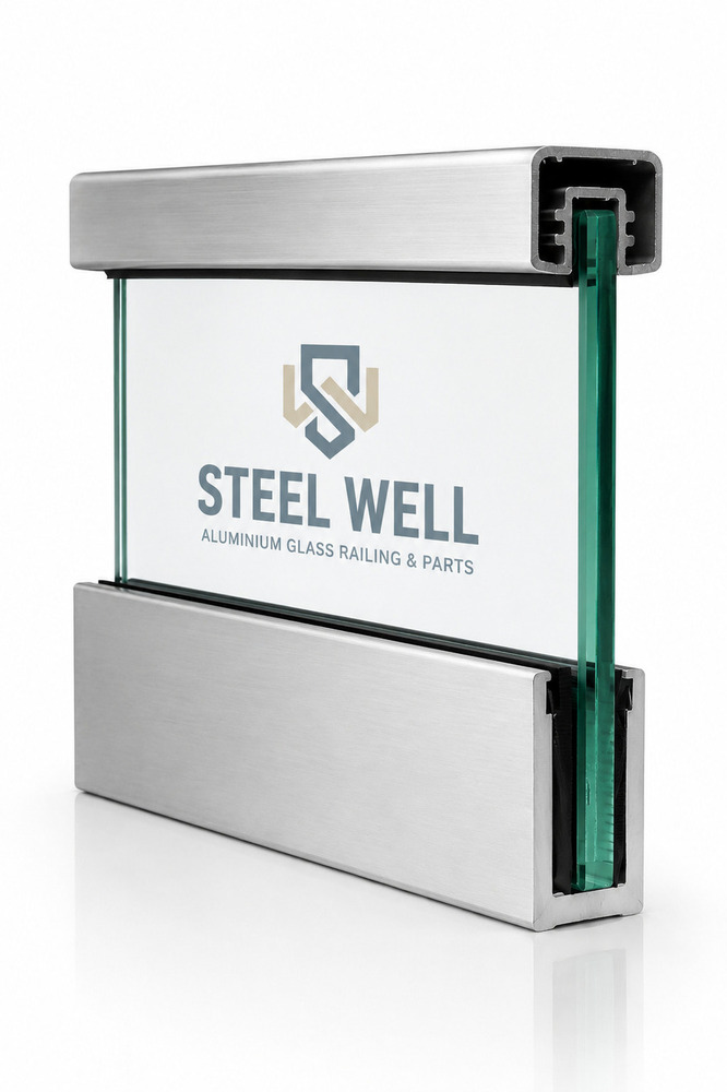 Aluminium Glass Railing Top & Bottom Channel - Finishing: Mill Finished