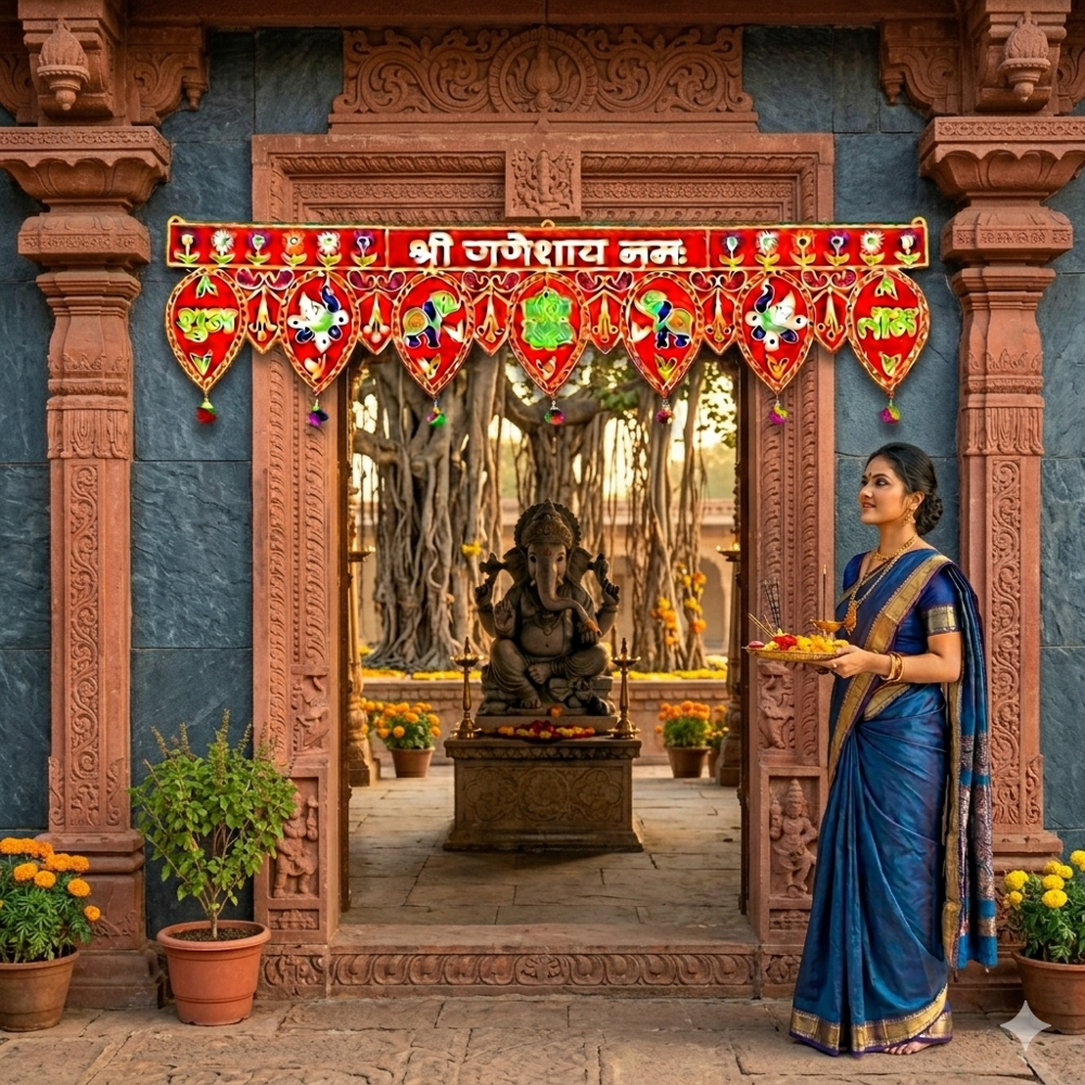 KRISHNA HANDLOOM Traditional Festival Toran for Entrance B 1