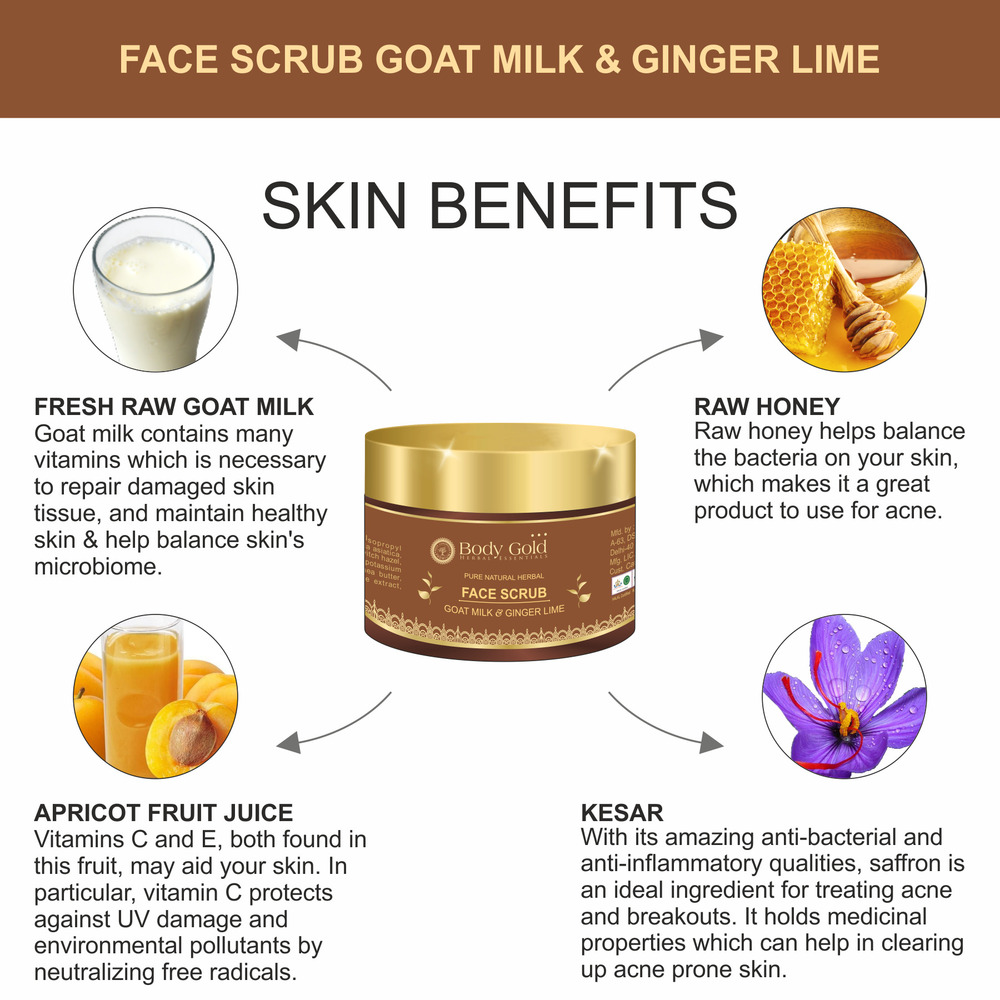 FACE SCRUB- GOAT MILK & GINGER LIME FC-02