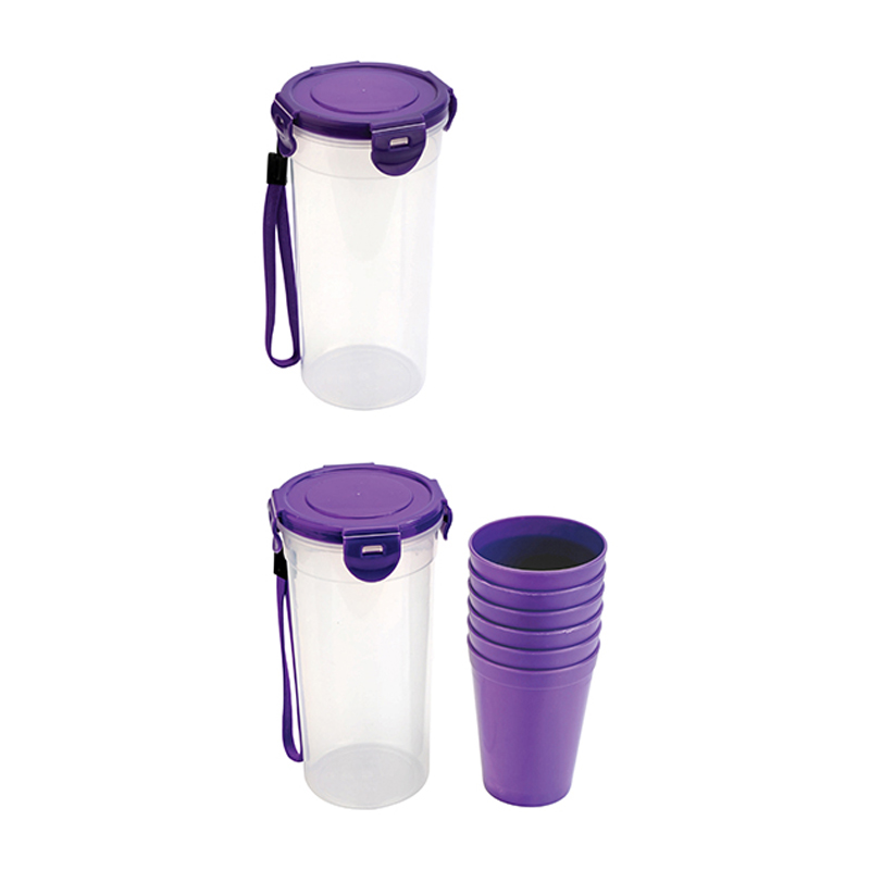 Plastic Tumbler with 6 Glass