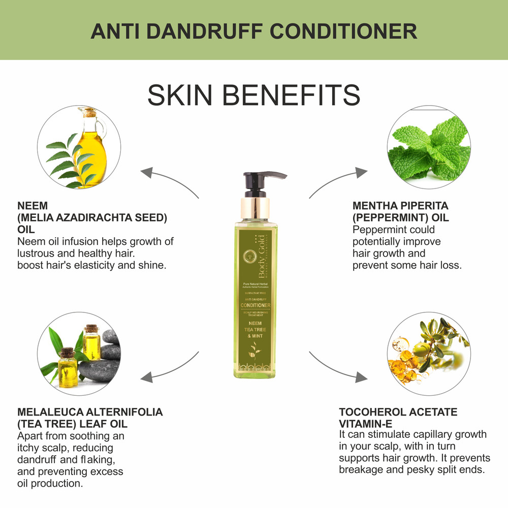 Neem Tea Tree & Mint Hc Conditioner - 400ml Flip Top Bottle, Natural Greenish White, Smooth Creamy | Paraben Free, Sulphate Free, Dermatologically Tested, Anti-dandruff, Cooling, Nourishing