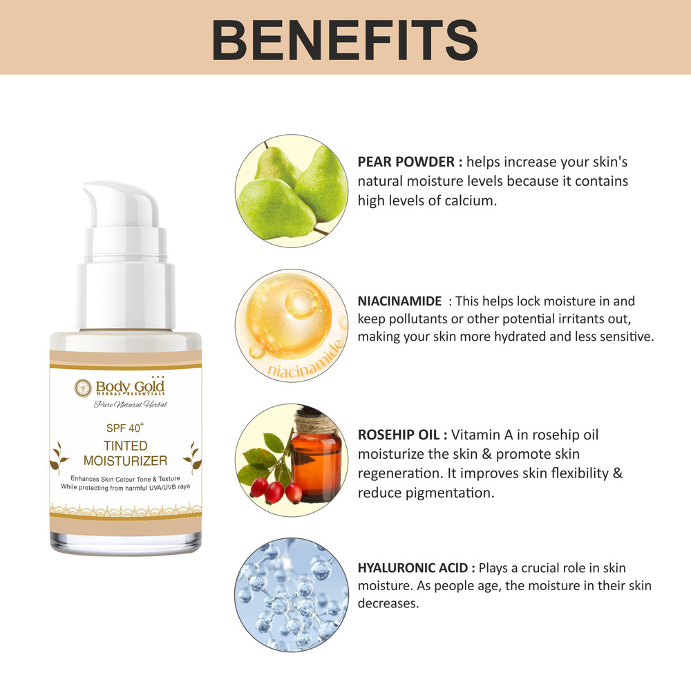 Spf-40 Tinted Moisturizer - Mineral Cream, 50 Ml, Light Beige Tint | Broad Spectrum Uva/uvb, Water Resistant, Hypoallergenic, Non-comedogenic, Natural Dewy Finish