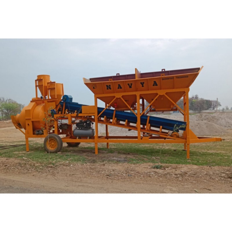 Mobile Concrete Batching Plant - Stainless Steel, Electric Powered, Automatic Operation | High Efficiency, User-friendly, Portable Design