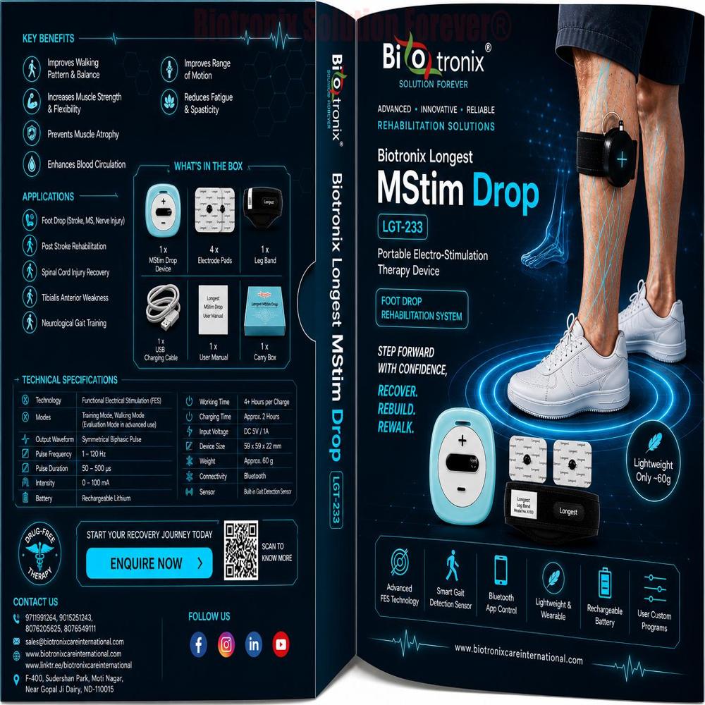 Advanced Foot Drop Stimulator Device for Walking Rehabilitation