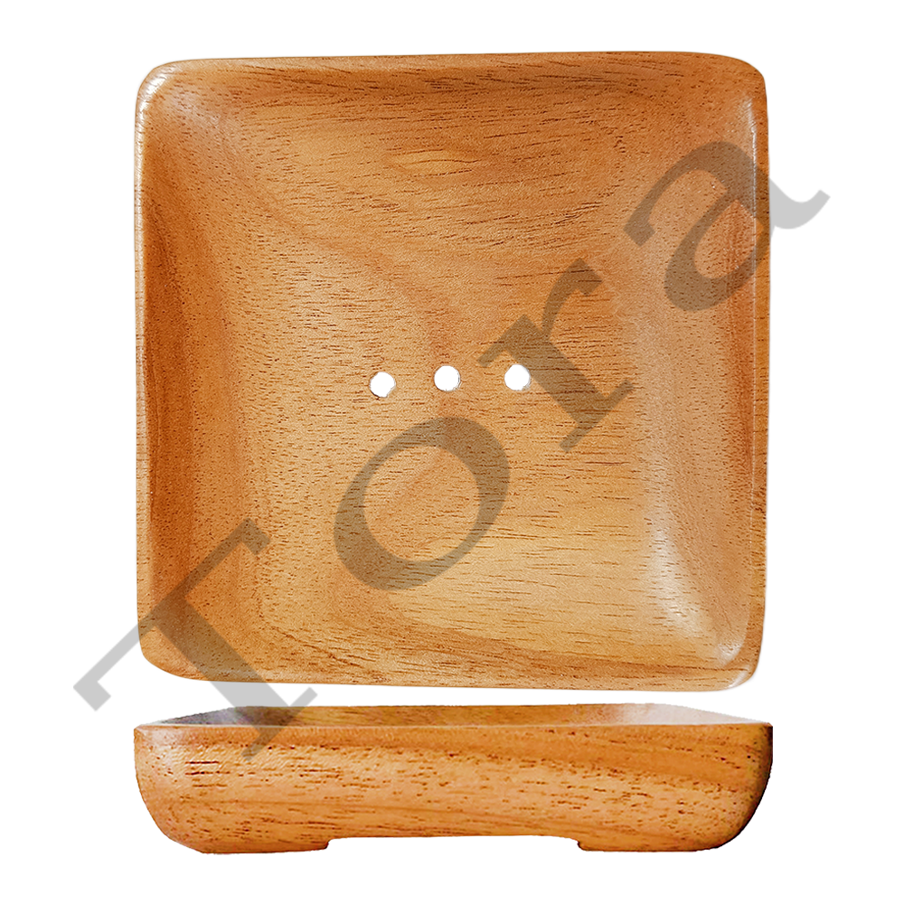 Tora Neem Wood Soap Dish Natural Export Quality Handmade (TSDC2008)