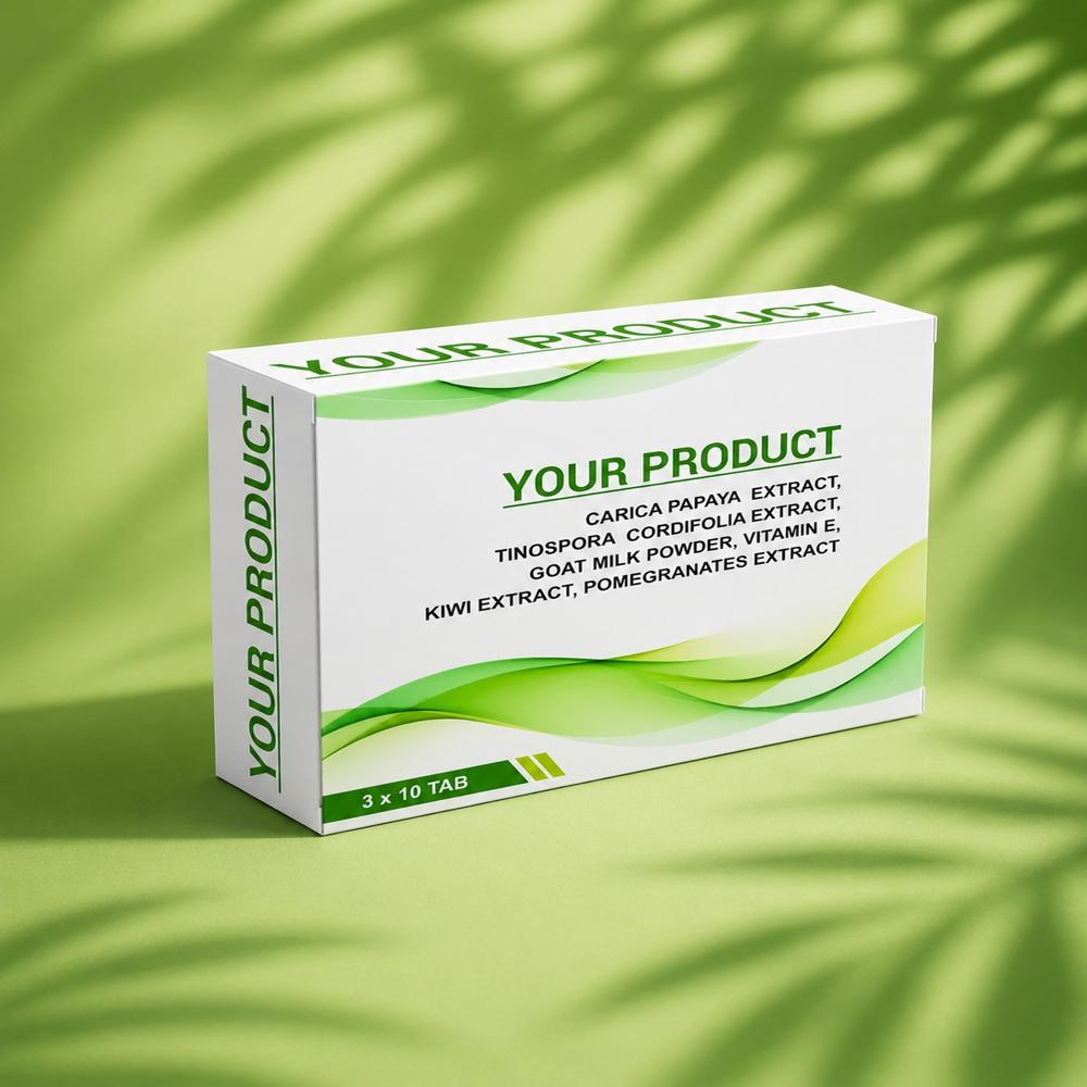 Carica Papaya Extract, Giloy Extract, Goat Milk Powder, Kiwi Extract, Pomegranate Extract & Vitamin E Tablets
