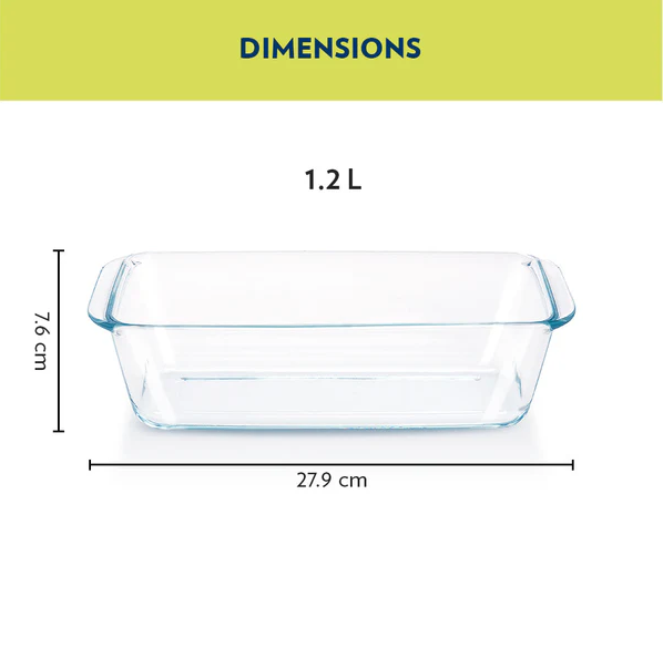  Borosil Loaf Baking Dish, 1.2L IH22DH06212