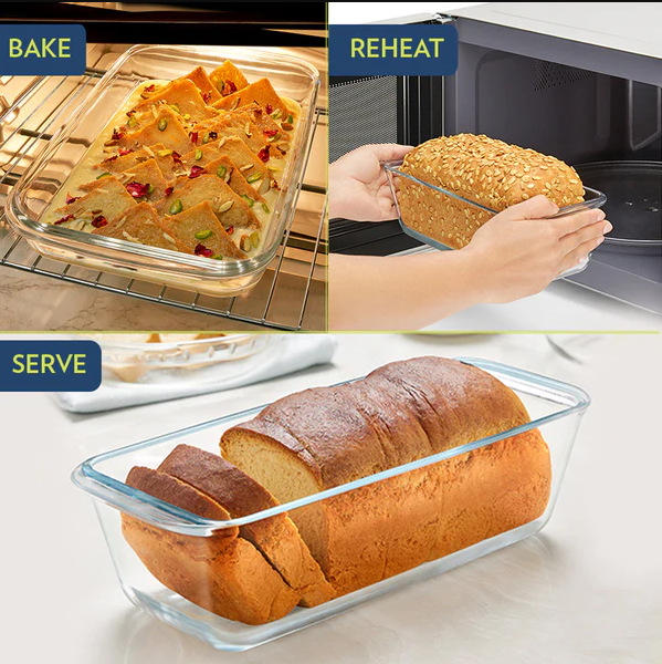 Borosil Loaf Baking Dish, 1.2L IH22DH06212