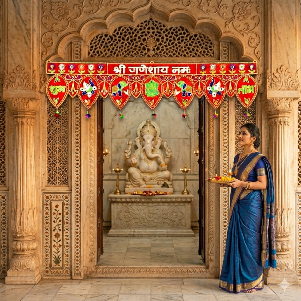 KRISHNA HANDLOOM Handmade Embroidery Door Toran B 11