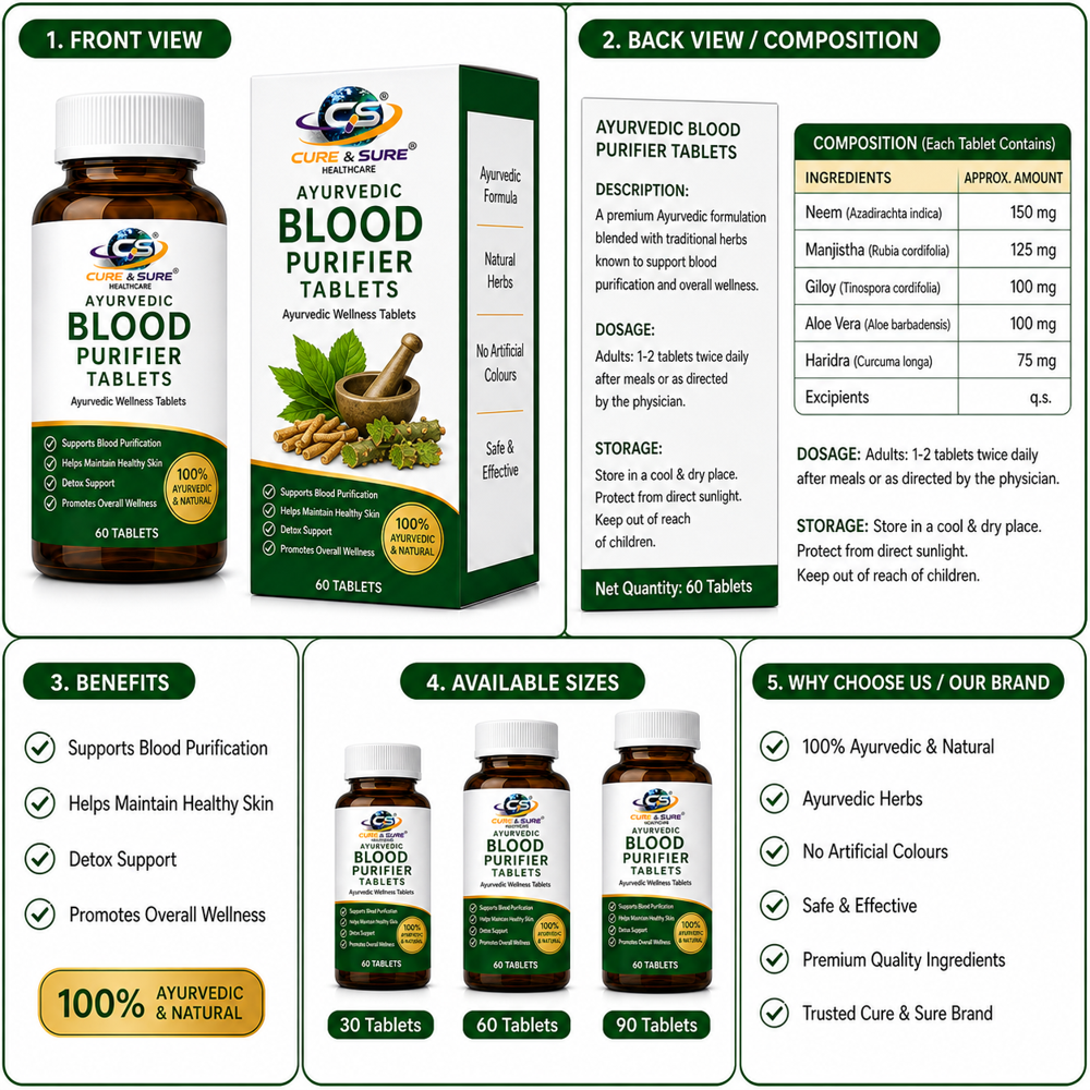 Ayurvedic Blood Purifier Tablets Third Party Manufacturing