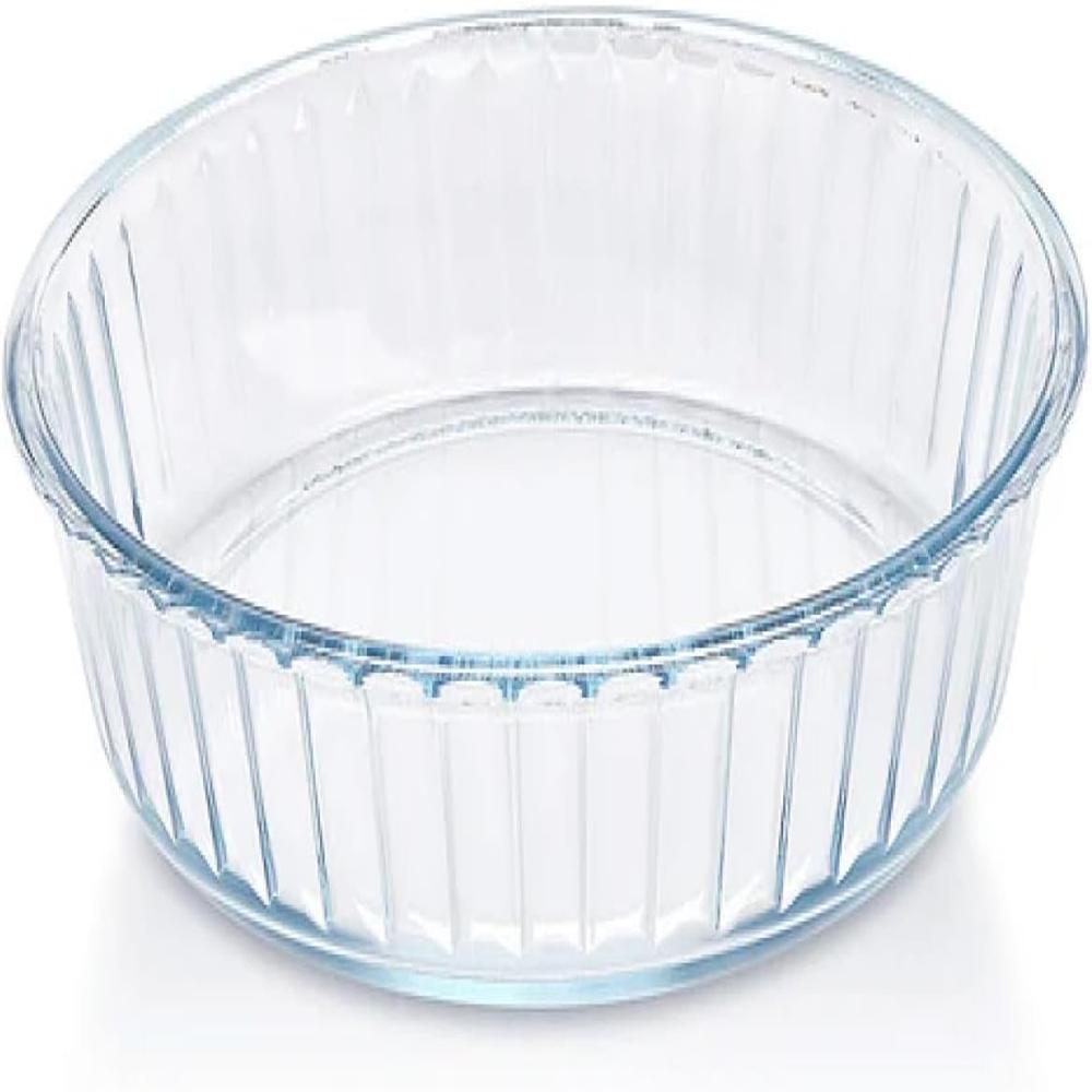 Borosil Fluted Baking Dish 1.5 Liter made with Borosilicate Glass | Oven, Microwave & Dishwasher Safe Pie & Quiche Dish | Heat Resistant Bakeware for Cooking & Serving IH22DH05215