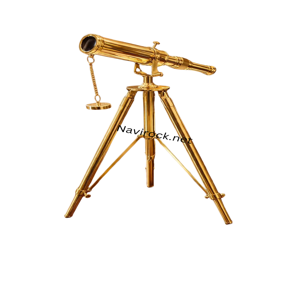Antique Style Brass Spyglass Telescope with Solid Brass Tripod