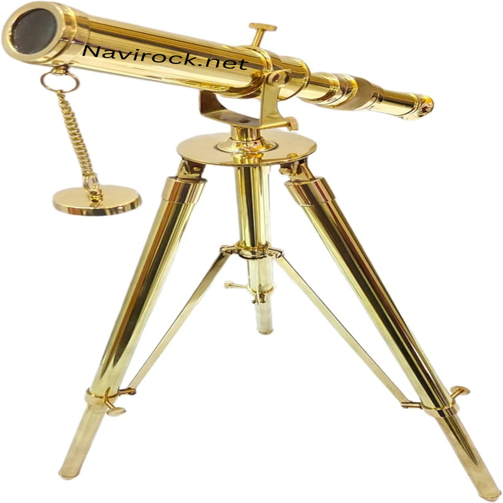 Antique Style Brass Spyglass Telescope with Solid Brass Tripod 