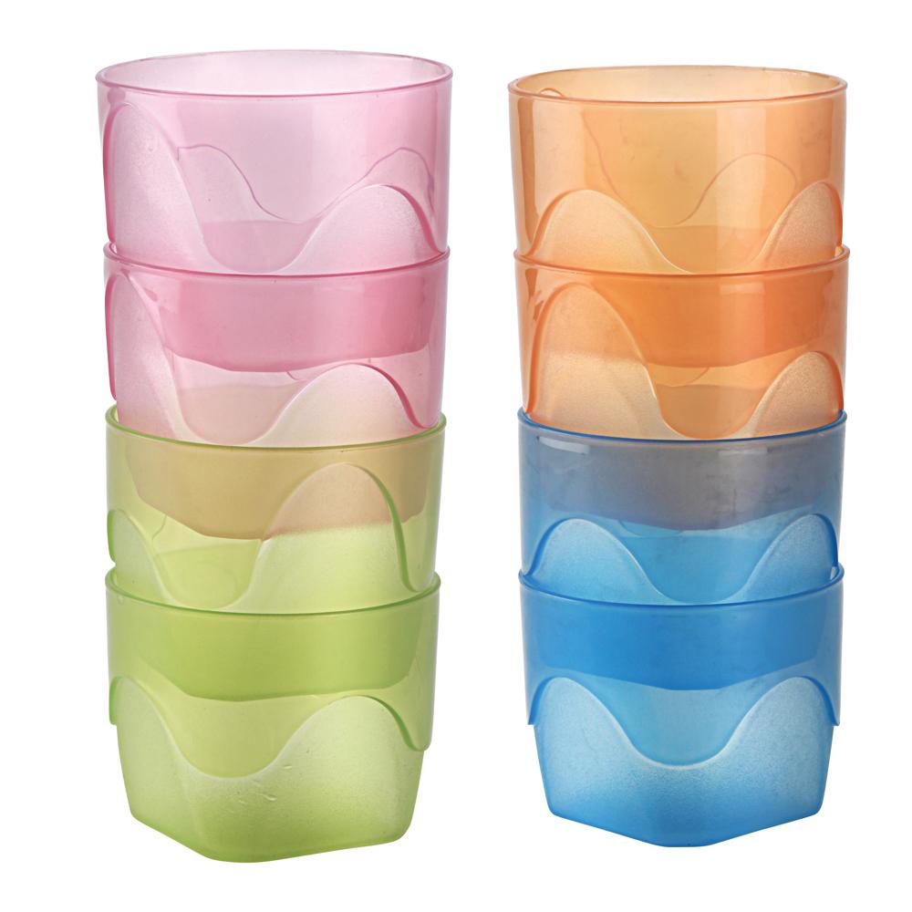 Plastic Bon Bon Tumbler 8 Pcs Nett Packing Pack