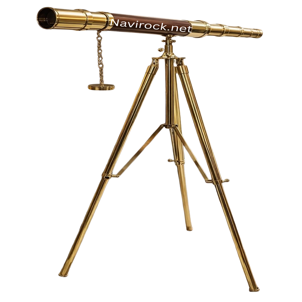 Vintage Brass Table Telescope With Antique Tripod Stand Shiny Brass - Application: Null