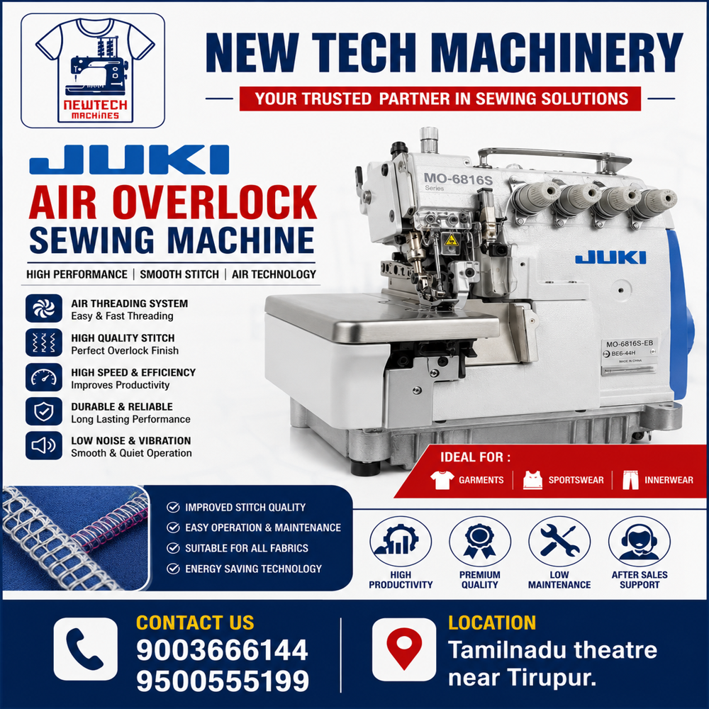 Jin Air Overlock 4 Theard Machine - Color: Off White