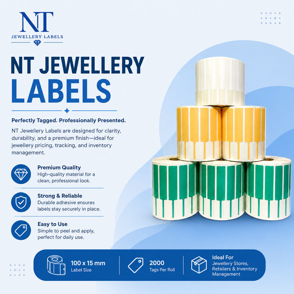 100x15mm NT Jewellery Labels