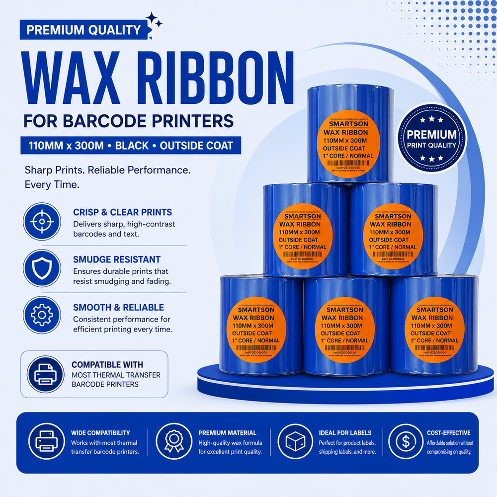 110mmx300m Premium Quality Wax Ribbon