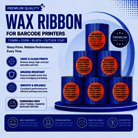 110mmx300m Premium Quality Wax Ribbon - Color: Black